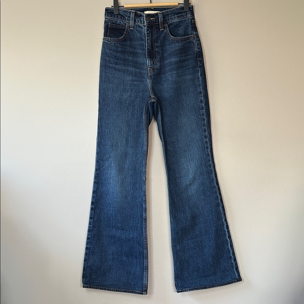 Levi’s 70s High Flare Jeans Size 25‎ High Rise Dark Blue Wash